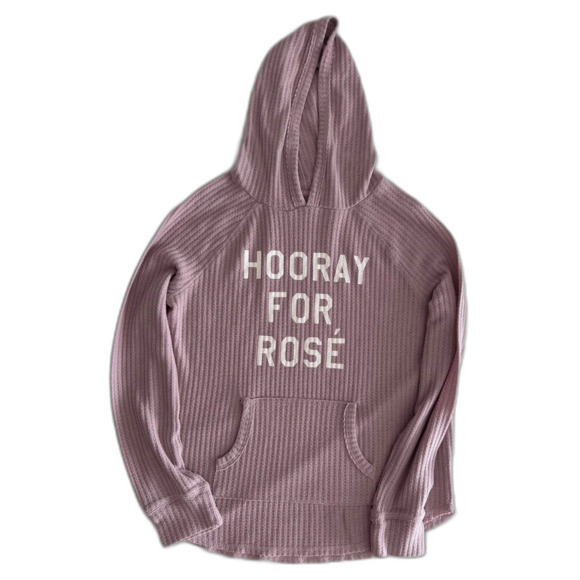 Greyson Tops - Grayson/Threads “Hooray for Rosé” Waffle-Knit Hoodie – Women’s L